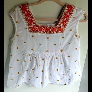 Lucky brandy crop top with embroidered design
